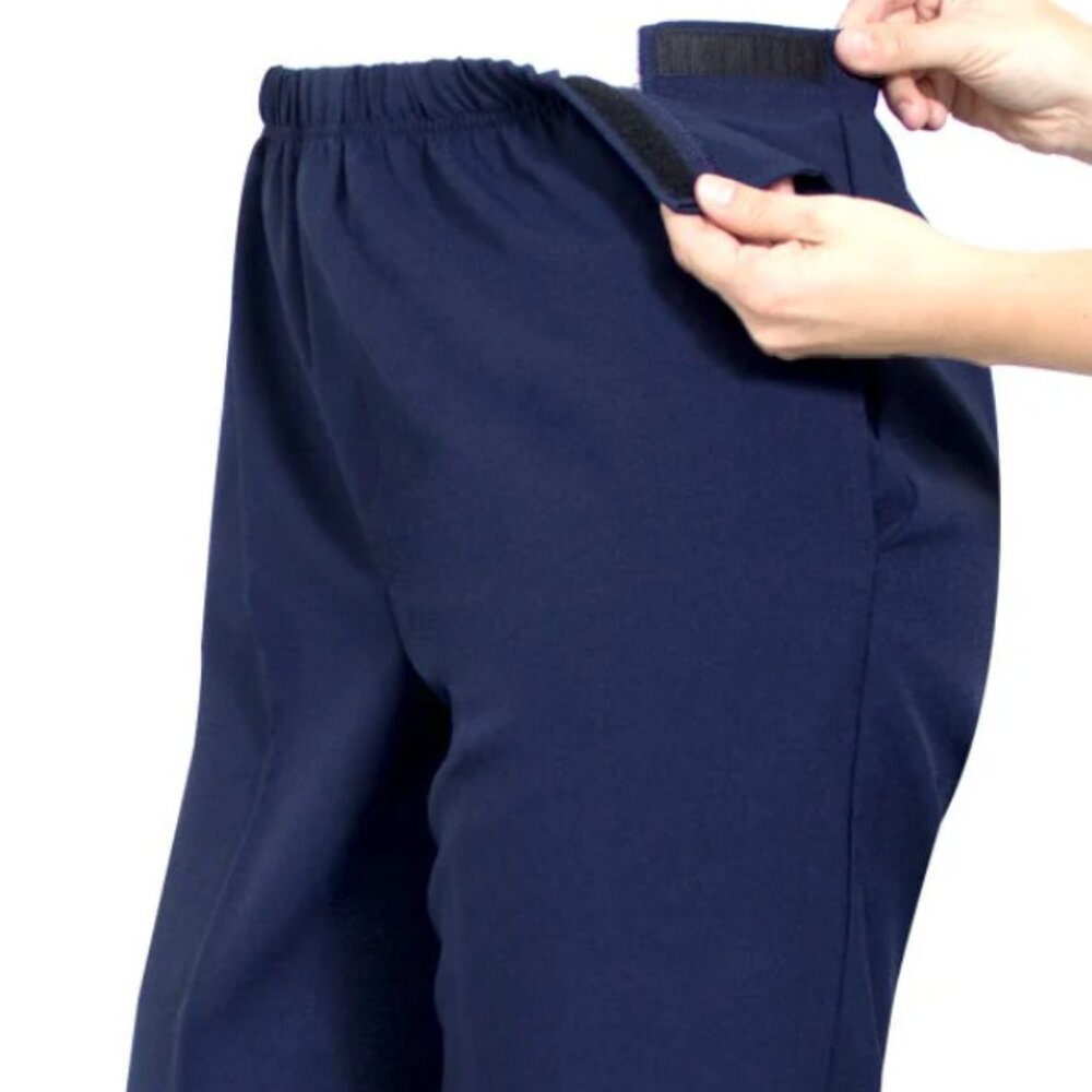 NWT Silverts Adaptive Self-Dressing Pants in Navy Blue (Senior Dressing)